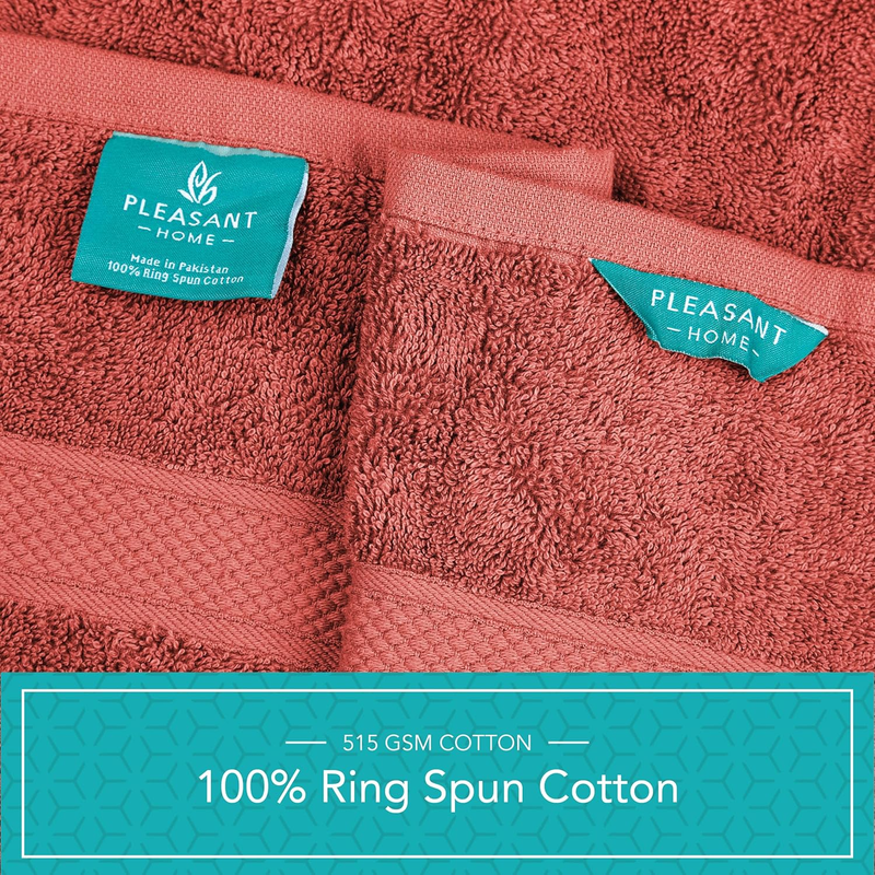 Pleasant Home Bath Towels Set of 6 (24” X 50”) 100% Cotton, 515 GSM | Lightweigh3