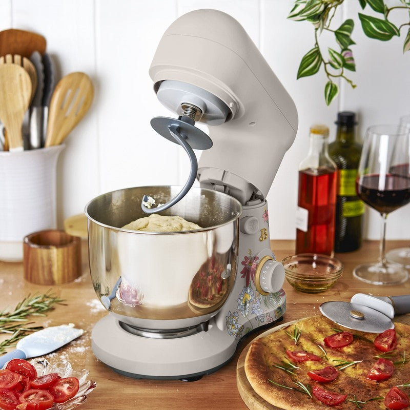 3.5 Qt Stand Mixer Wildflower Porcini Taupe w/ Flat Beater Dough Hook & Whisk8