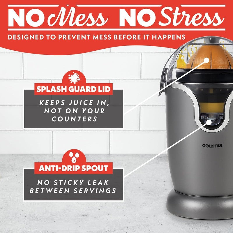 Auto Citrus Juicer 17oz One Touch Quiet 60W Anti Drip Compact Dishwasher2