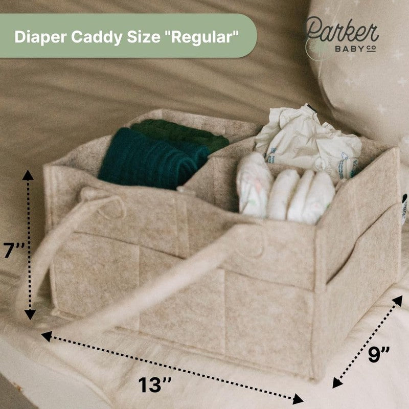 Parker Baby Diaper Caddy Nursery Storage Bin & Car Organizer Oatmeal5