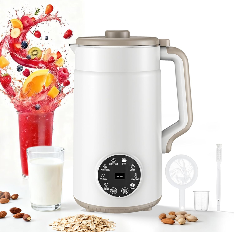 10 in 1 Nut Milk Maker Machine, Almond Milk Maker, 40Oz Self Clean/12H Delay/Kee10