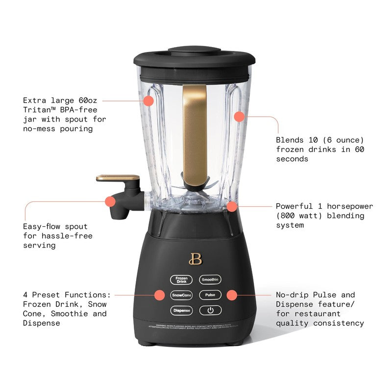 Slush Crush 60oz 4 Speed Frozen Drink Maker Black Sesame by Drew Barrymore2