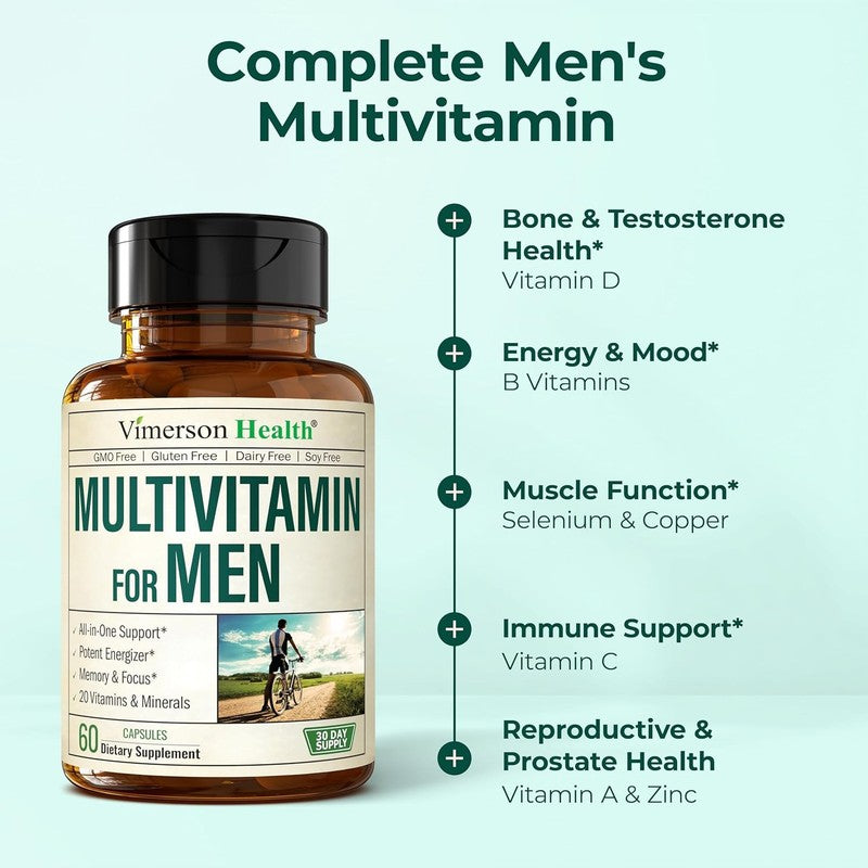 Essential Multivitamins for Men - 60 Capsules for Total Body Wellness4