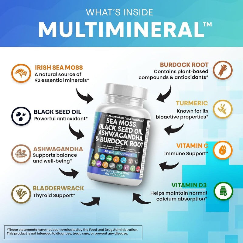 Sea Moss & Black Seed Oil with Turmeric, Ashwagandha, Elderberry & More2