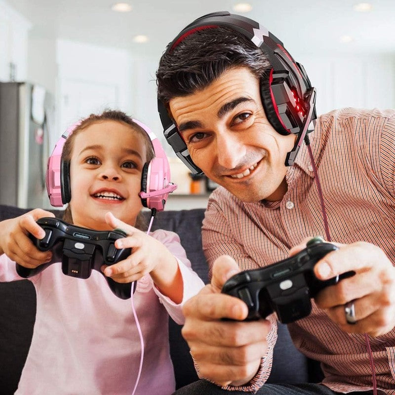Stereo Gaming Headset for PS4 Xbox One PC Noise Cancelling Mic LED1
