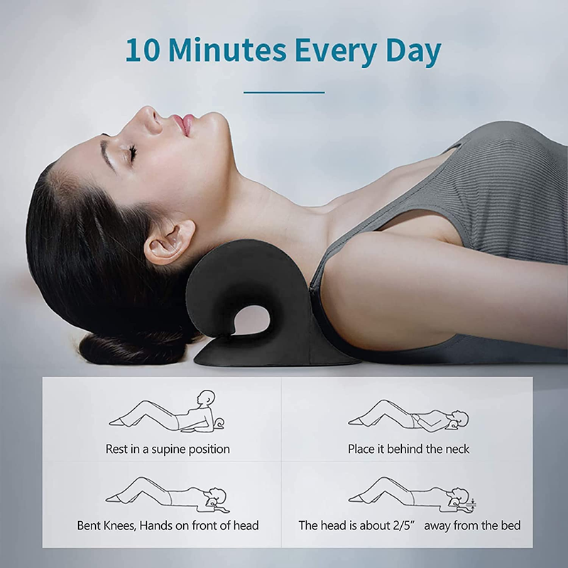 Neck Shoulder Relaxer Cervical Traction TMJ Pain Relief Black6