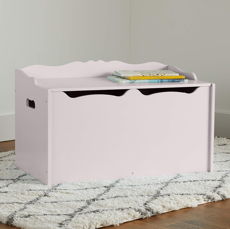 Kids Toy Box, Wooden Organizer Storage Chest, Gray, 30" X 18" X 19"7