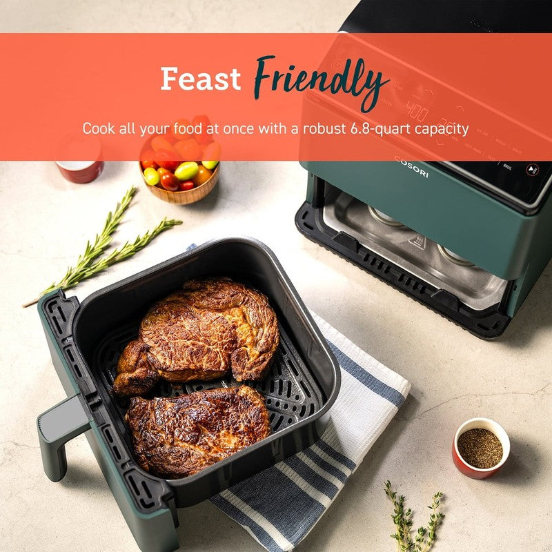 Dual Blaze 6.8Qt Ceramic Coating Smart Air Fryer Green6