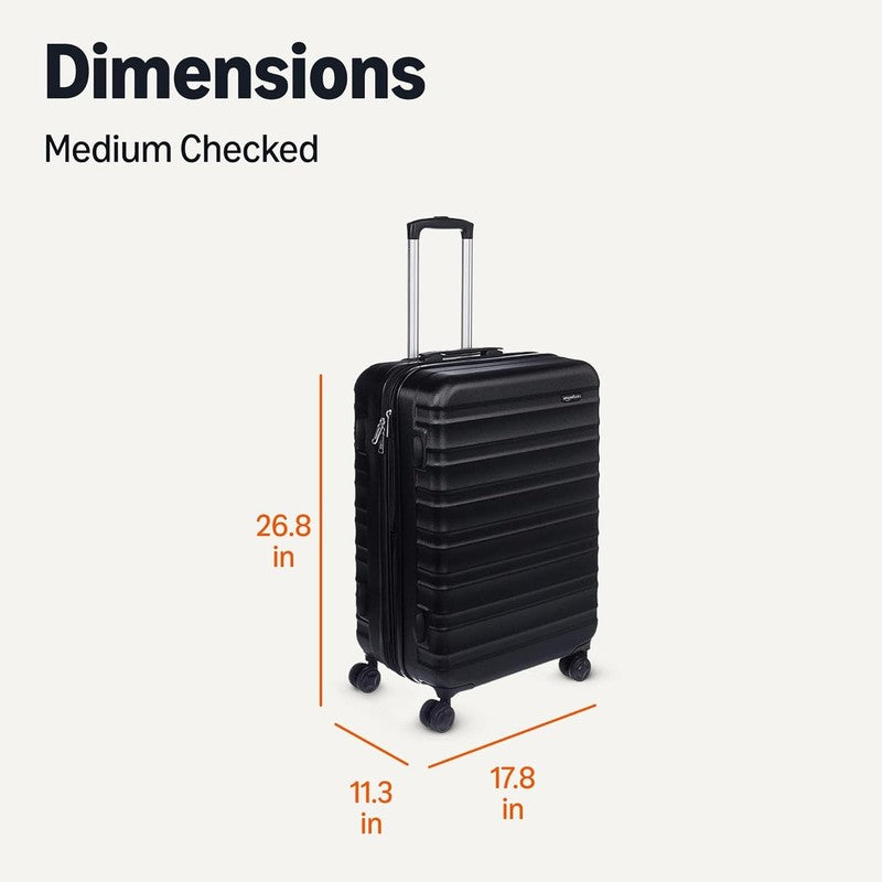 26" Hardside Medium Checked Luggage, Hardshell Suitcase with Wheels, Expandable 5