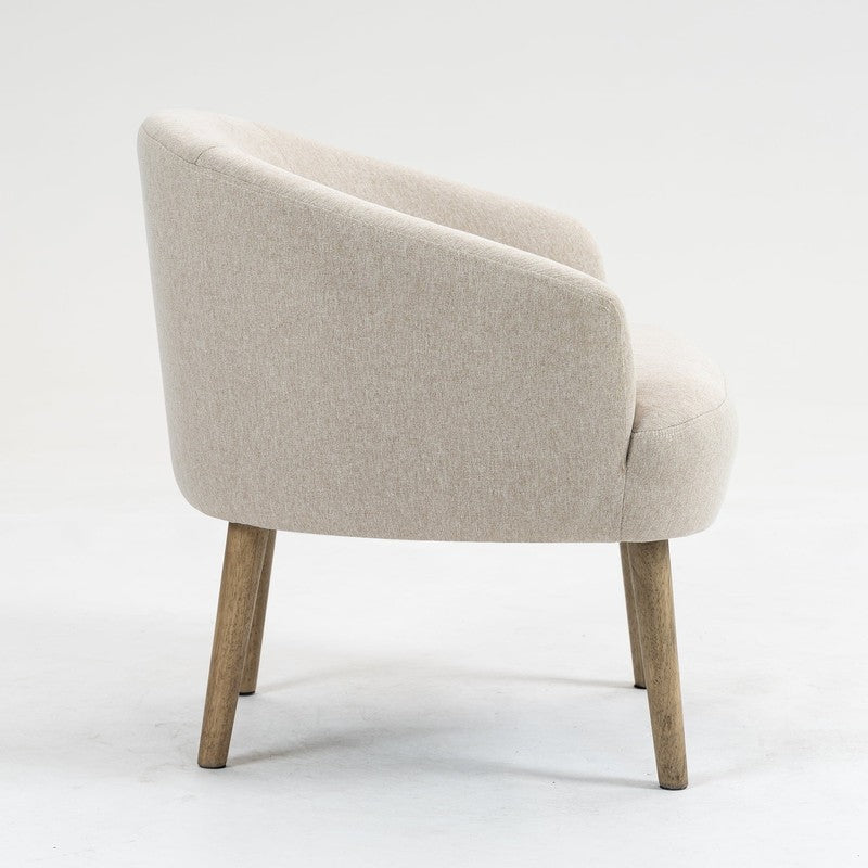 Curved Textured Accent Chair, Beige4