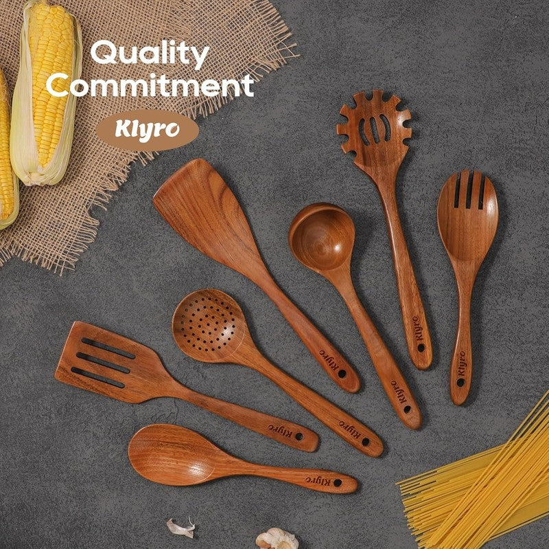 Kitchen Utensils Set, 7 Piece Premium Cooking Utensils Set, Durable Non-Stick Wo6