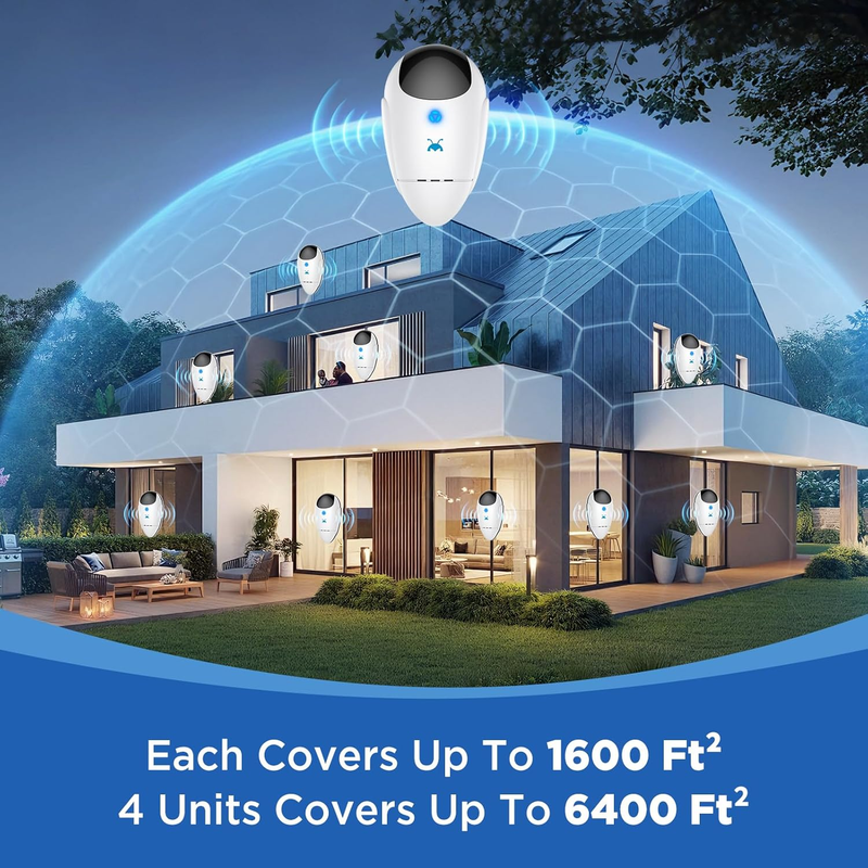 2026 Ultrasonic Pest Repeller Plug-In Mouse Roach Spider Control 4 Pack6