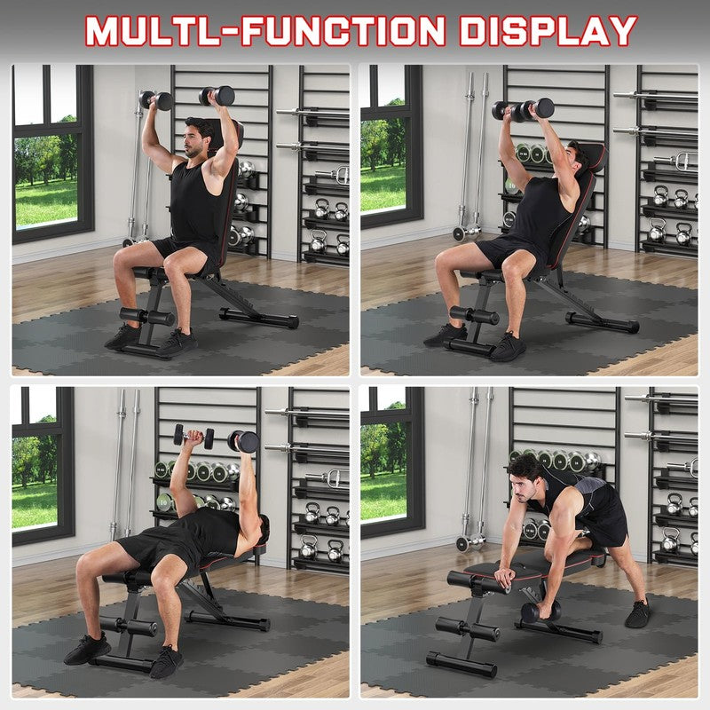 Adjustable Weight Bench 800LB Foldable Olympic Bench Press Home Gym4