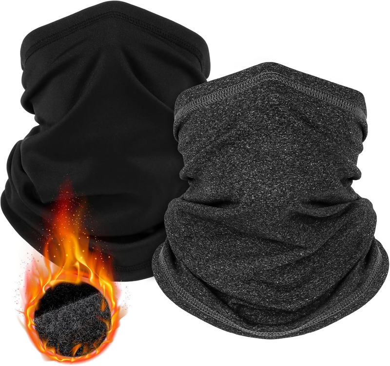 2 Pack Winter Neck Gaiter Warmer for Men&Women,Windproof Face Cover Fleece Face 9
