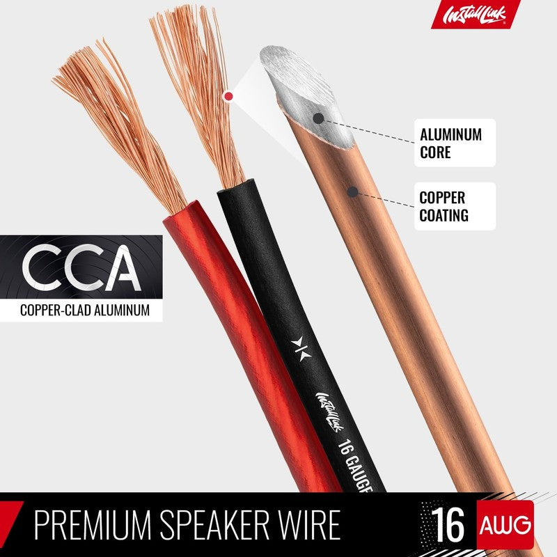 100ft 16 AWG Speaker Wire - CCA for Car & Home Theater Audio Systems6