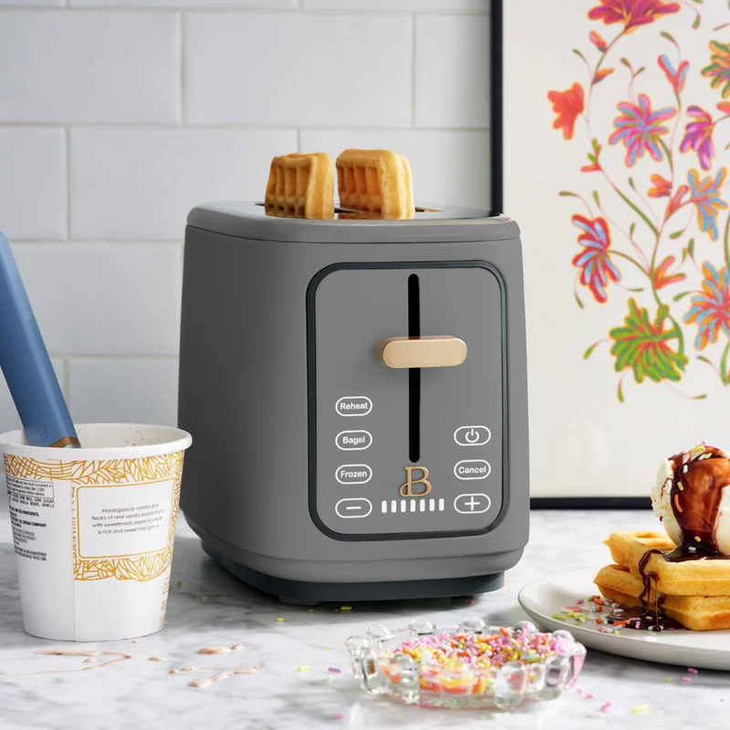 2 Slice Toaster with Touch Activated Display, Oyster Gray by Drew Barrymore1