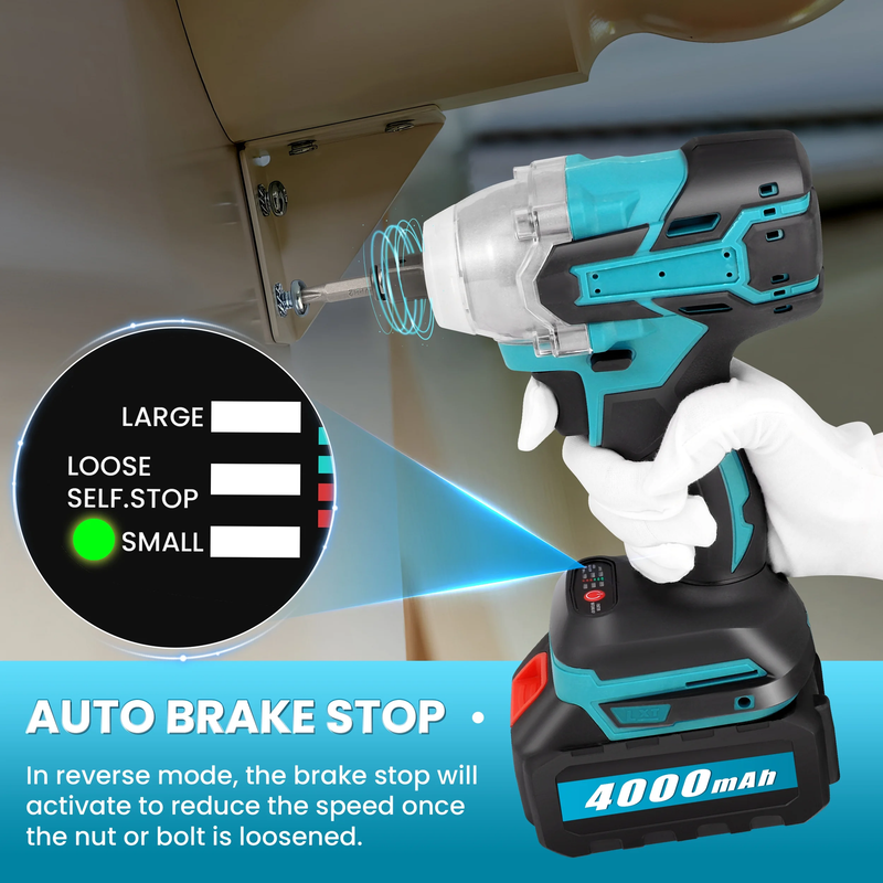 1/2in Cordless Impact Wrench 553ft lb Brushless w/ 2x 4.0Ah8