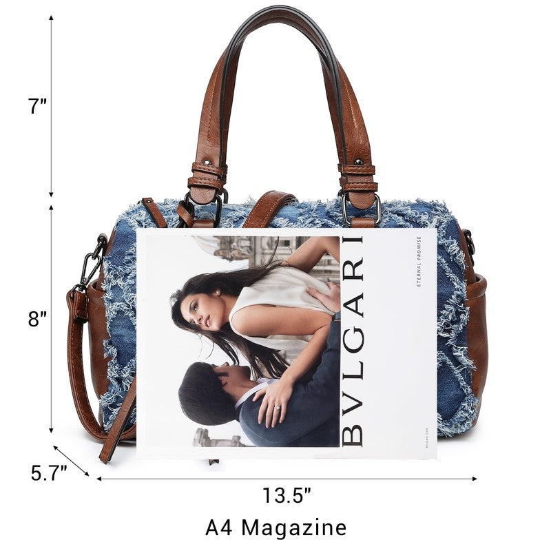 Women Soft Vegan Leather Barrel Bags Large Top Handle Totes Satchel Handbags Sho2
