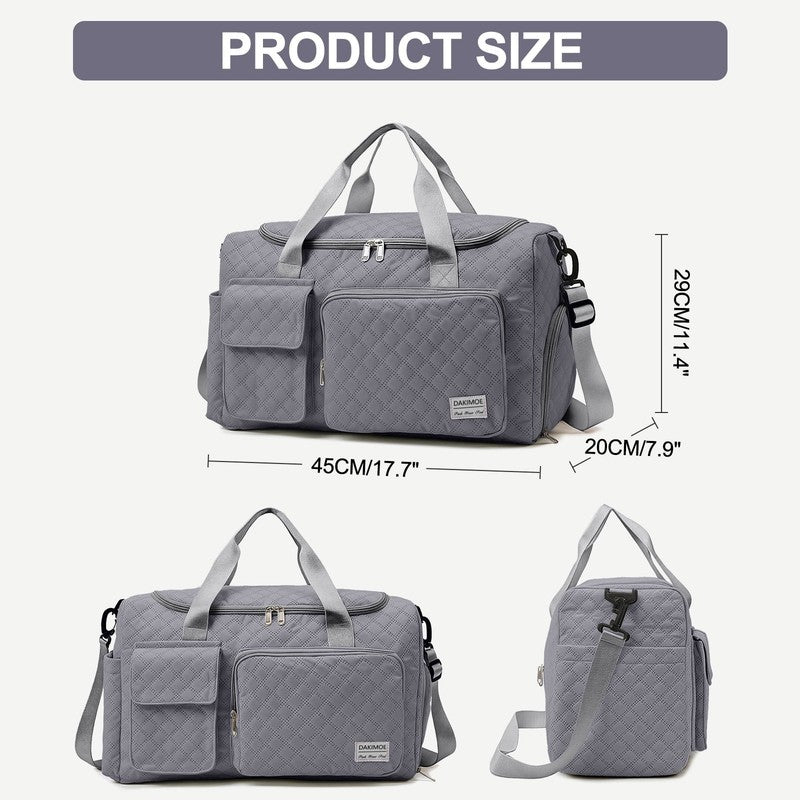 Travel Duffle Bag for Women Men, Weekender Overnight Bags Carry on Gym Bag with2