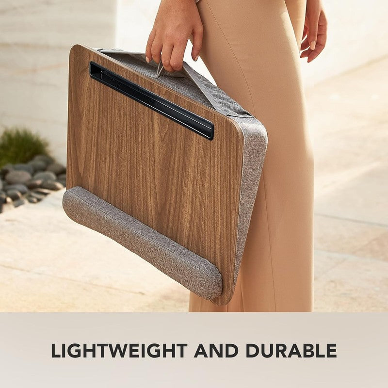 Portable Lap Laptop Desk with Pillow Cushion, Fits up to 15.6 Inch Laptop, with 6