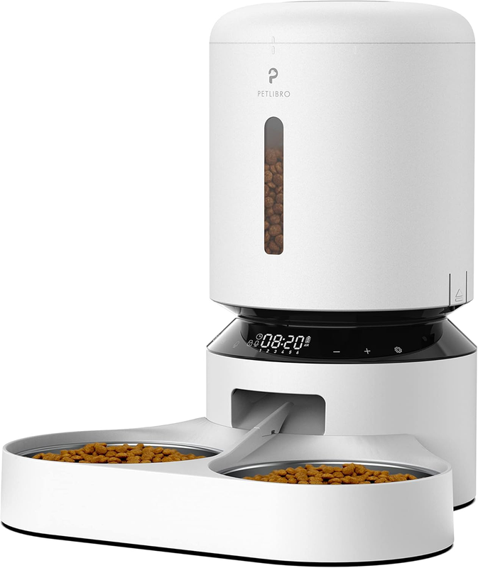 Automatic Cat Feeder, Timed Pet Food Dispenser for Cats Dogs, 6 Meal Daily White10