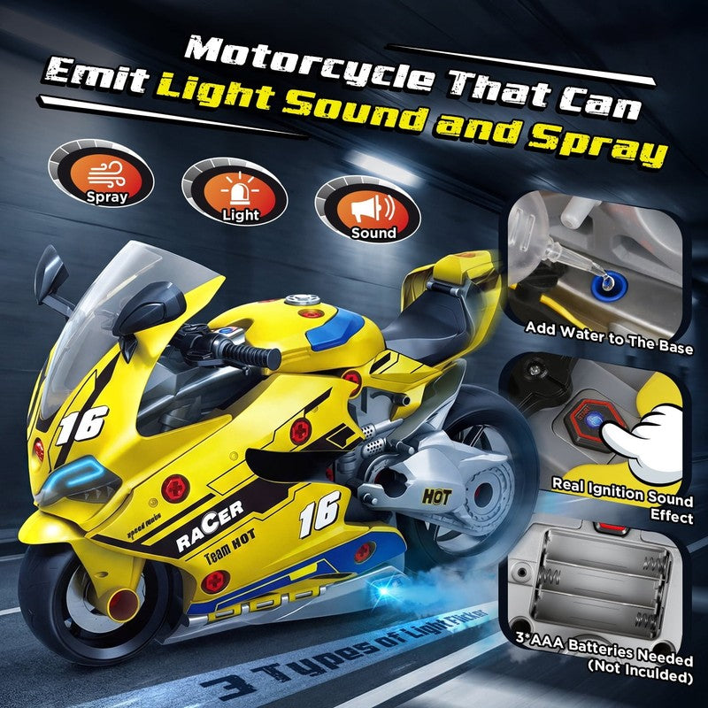 Take Apart Motorcycle Toy – STEM Building Kit with Lights, Sound & Spray 5