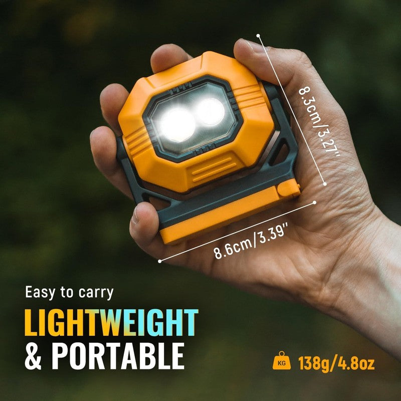 LED Rechargeable Work Light, 1500LM Portable COB Magnetic Lights with 3 Modes & 5