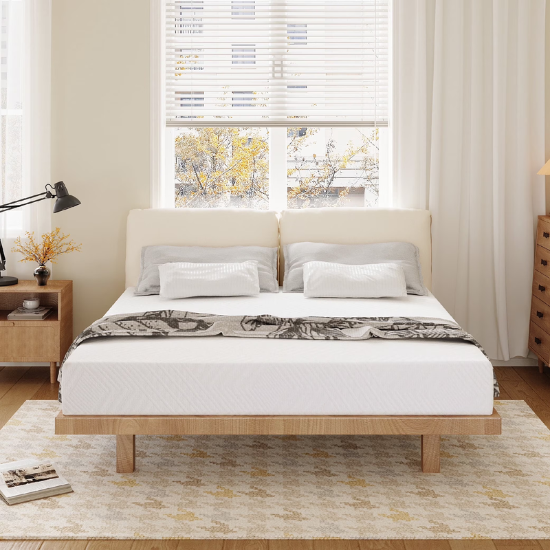 King Size Memory Foam Mattress 10 Inch Bed in a Box Medium Firm White10
