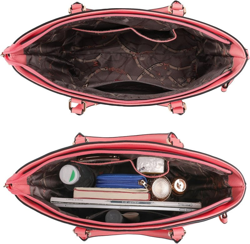 3PCS Purses for Women Tote Bag and Wallet Set Shoulder Satchel Handbags5