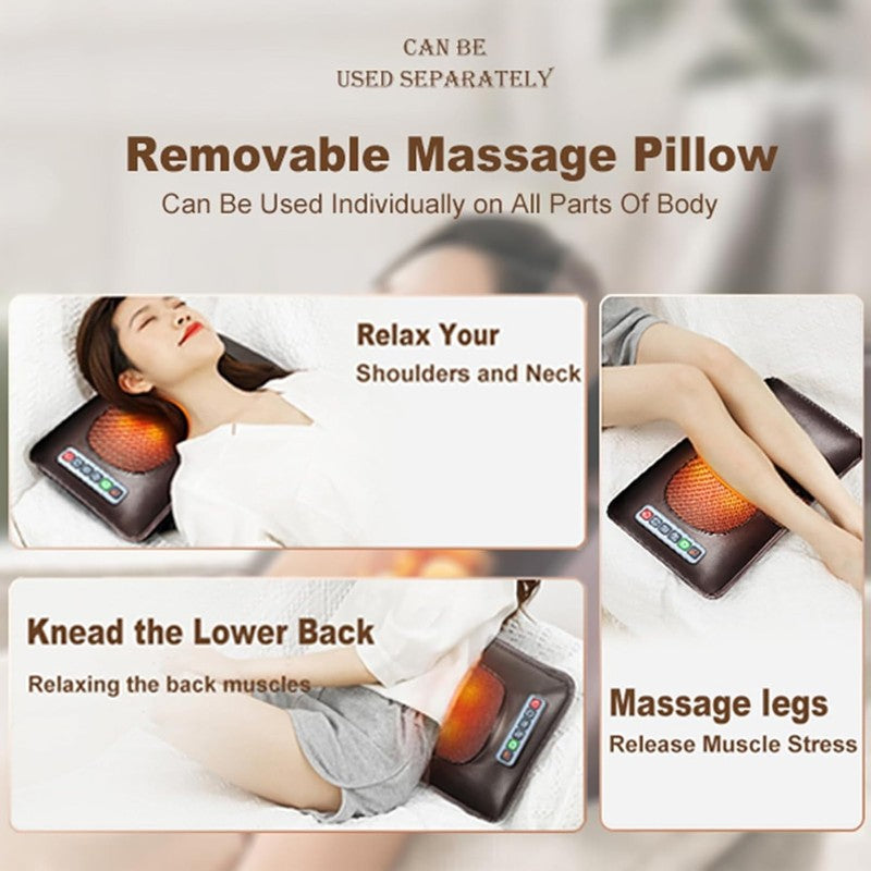 Full Body Massage Mat with Heat, 10 Vibration Massage Nodes & Adjustable Head Pi6