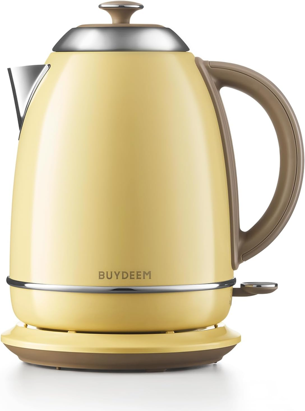 Electric Kettle 1.7L 1440W Stainless Steel Cordless Auto Shut Off Arctic Yellow10