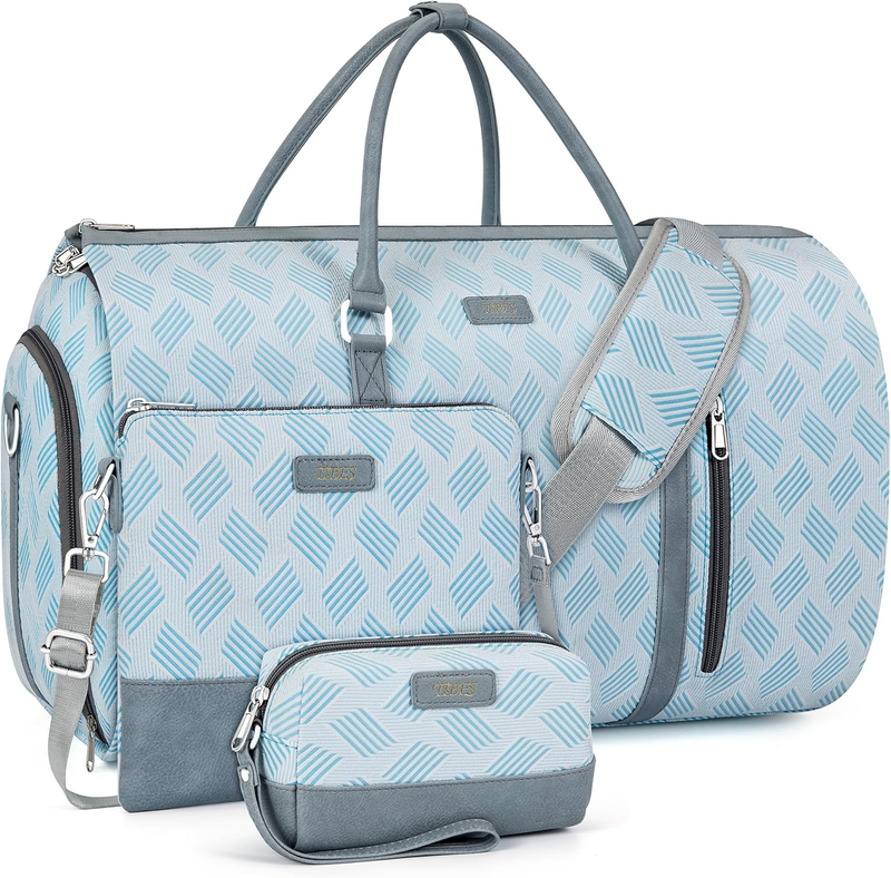 2in1 Garment Duffle Bag w/ Toiletry 4Pc Set Hanging Suit Travel Carry On8