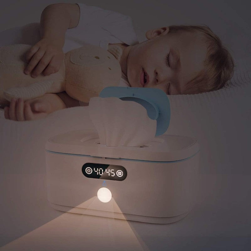 Baby Wipe Warmer w/ Night Light Temp Display Portable Car & Home1