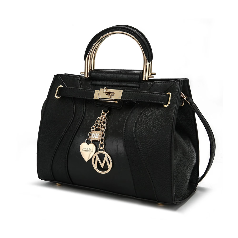 Cassia Womens Satchel Bag Vegan Leather Crossbody Handbag Mia K6