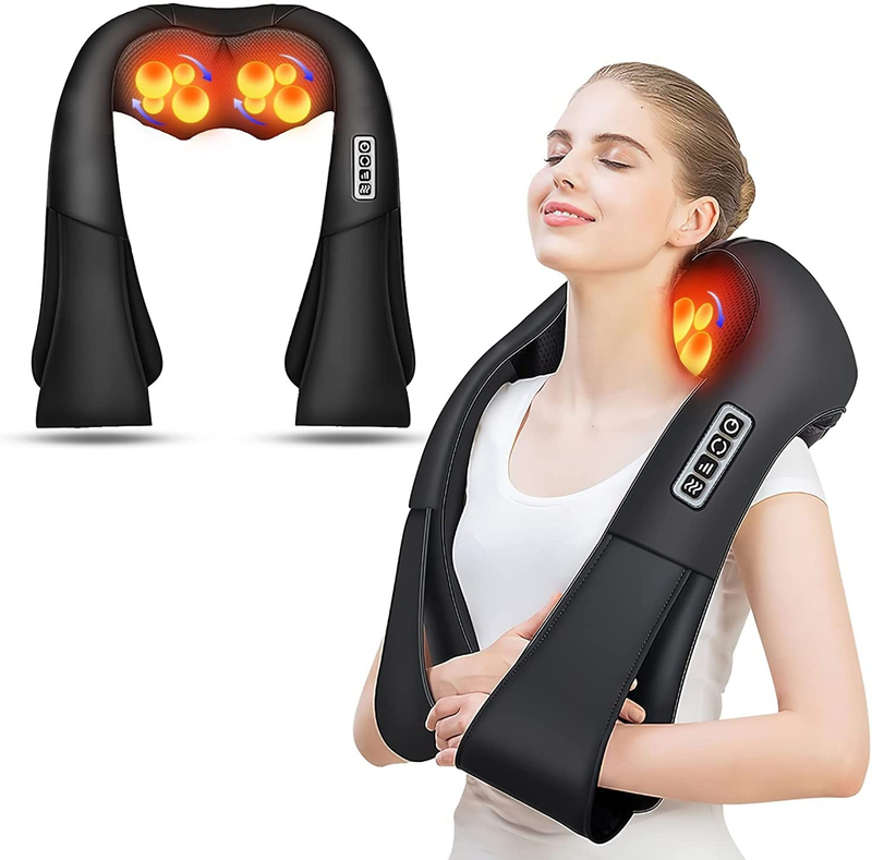Shiatsu Back and Neck Massager, Back Massager Deep Tissue Kneading Neck and Shou10