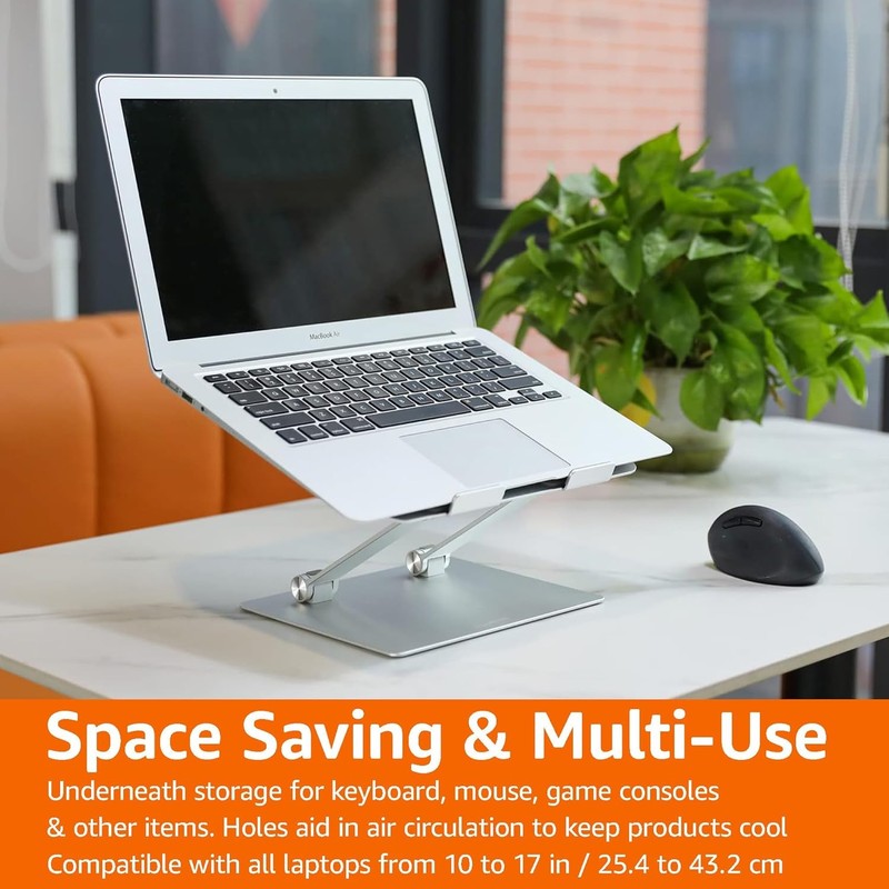 Ergonomic Laptop Stand Adjustable Riser Desk Holder Fits Laptops up to 17.3"7