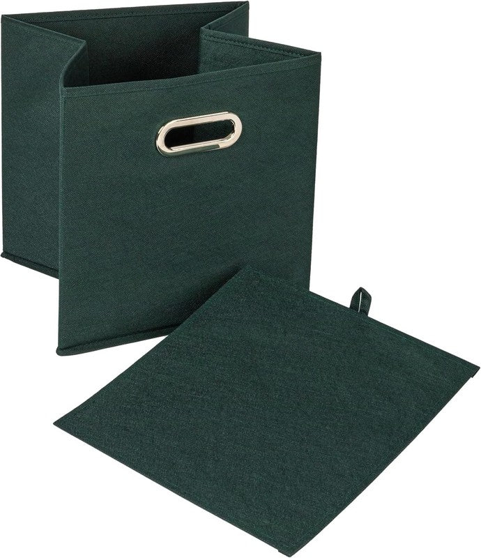 6 Pack Green Fabric Storage Bins with Handles, Foldable Closet Cubes3