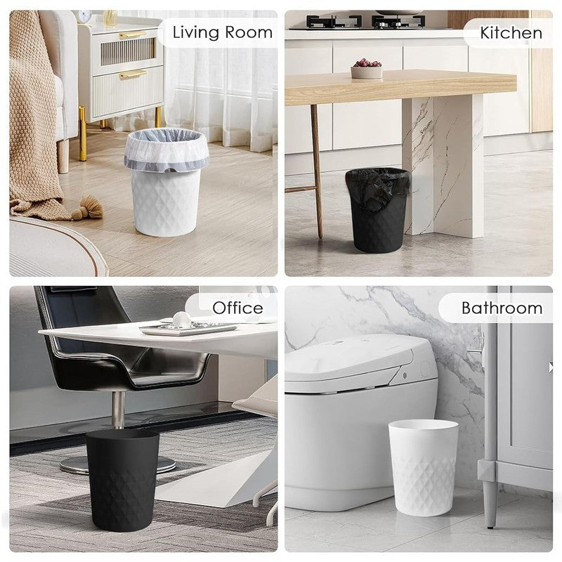 3 Pack 1.8 Gal Small Trash Cans – Slim Round Bins for Bathroom, Office, Home1