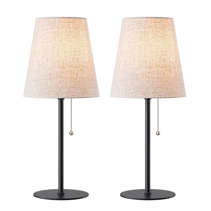 Table Lamps Set of 2 for Living Room Bedroom Pull Chain Switch6