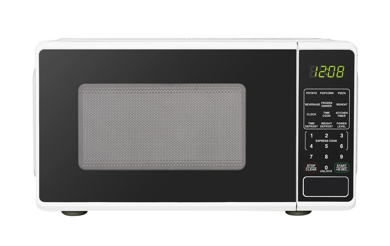 0.7 Cu Ft Countertop Microwave Oven, 700 Watts, White0