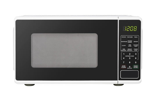 0.7 Cu Ft Countertop Microwave Oven, 700 Watts, White0