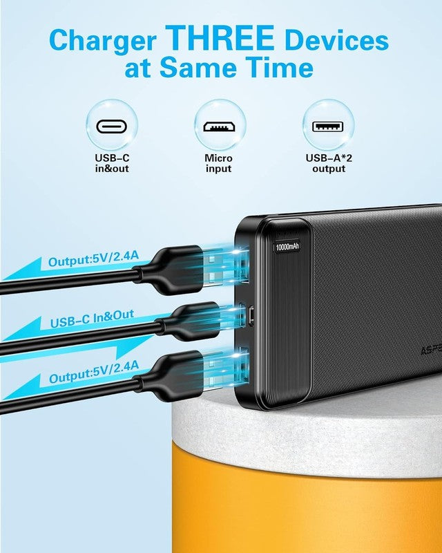 10000mAh Portable Charger 2 Pack Fast Charging Power Bank for Phones & Vests3