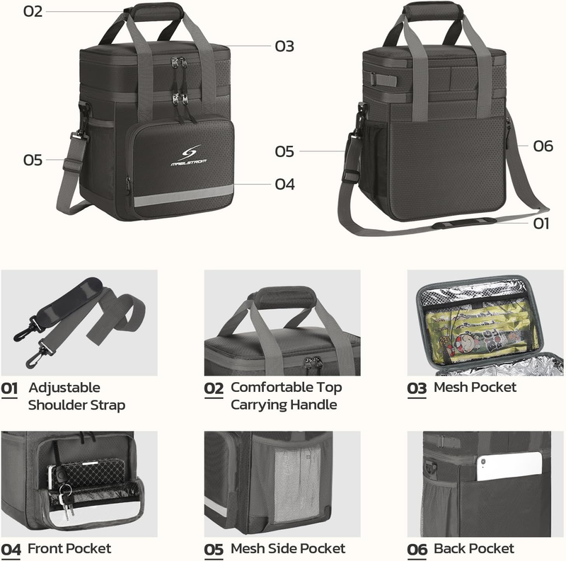 Insulated Lunch Bag Men Women Leakproof Cooler Lunch  Bag Portable Lunch Cooler2
