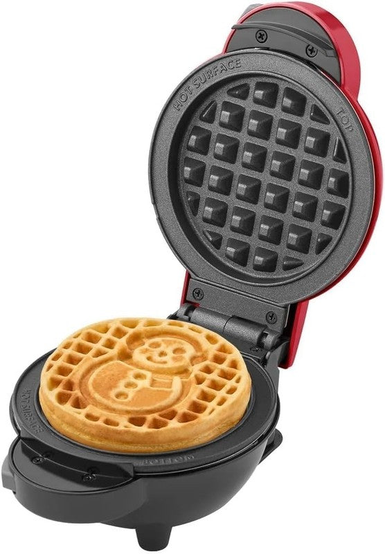 7-in-1 Mini Waffle Maker Multimaker Santa Pumpkin Snowman Plates Red6