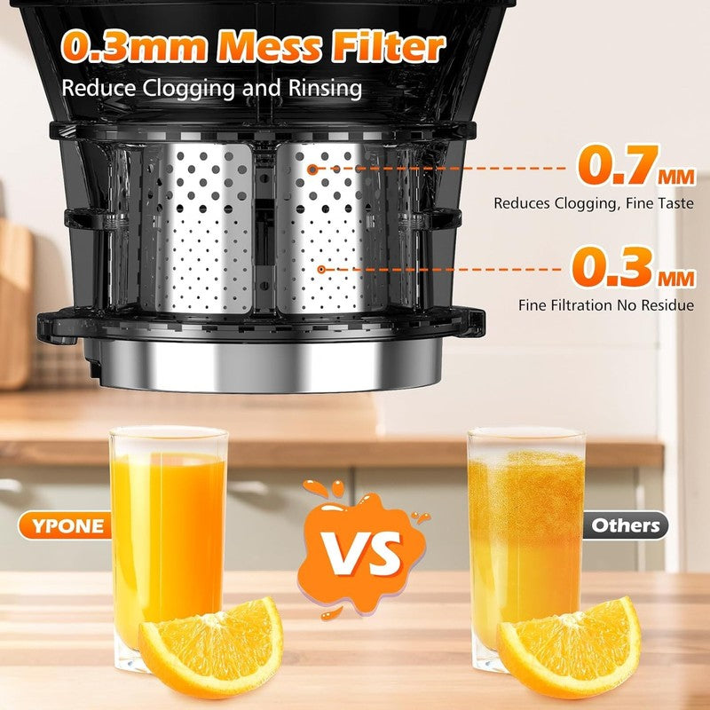 Juicer Machines with 5.8" Large Feed Chute, Cold Press Juicer for Whole Vegetabl3
