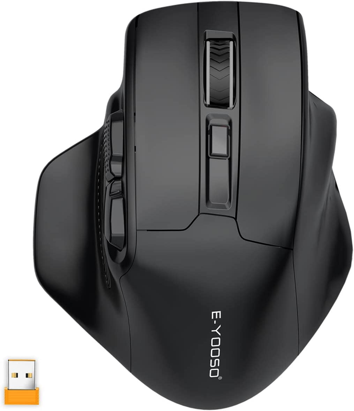 Wireless Mouse Large Ergonomic 4800 DPI 6 Buttons Cordless Black7