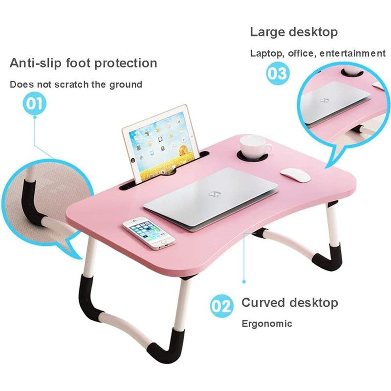 Laptop Desk Foldable Bed Tray Table Stand for Bed/Sofa Couch Floor Pink4