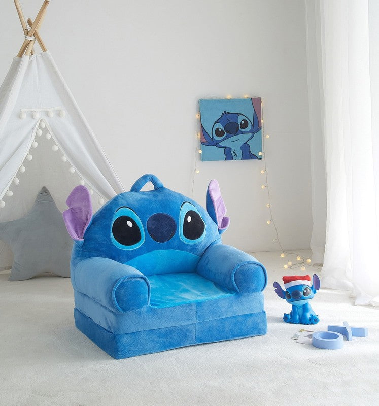 Stitch Blue Polyester 2 In 1 Flip Out Chair for Toddlers9