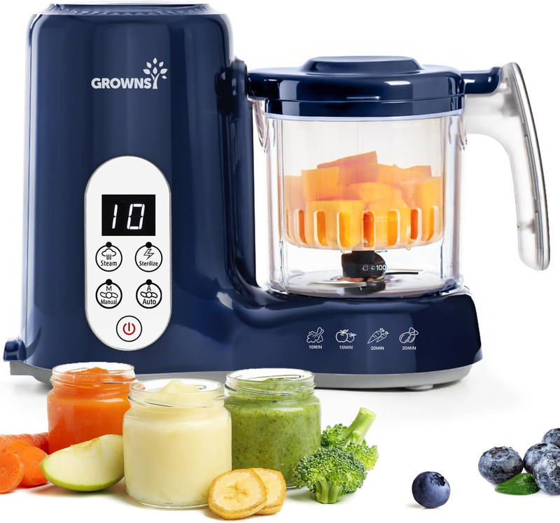 Baby Food Maker Steamer Blender Grinder One-Step Auto Cooking Dark Blue0