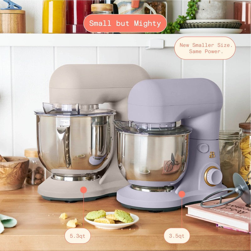 3.5 Qt Stand Mixer Lavender w/ Flat Beater Dough Hook & Wire Whisk2
